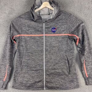 Columbia Golf NASA Hoodie Womens‎ XL Gray Full Zip Jacket Outdoor Casual Preppy